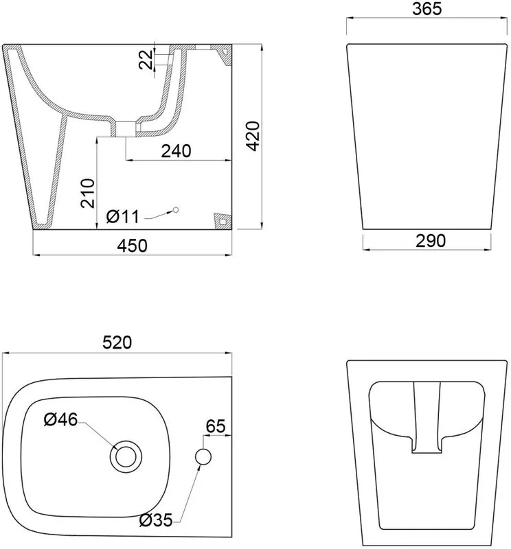 Биде напольное BelBagno Albano BB120B Sancos — официальный сайт