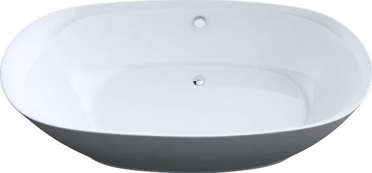 Акриловая ванна Art&Max AM-527-1800-835 180x85 см, отдельностоящая, белая, овальная, с каркасом Sancos — официальный сайт
