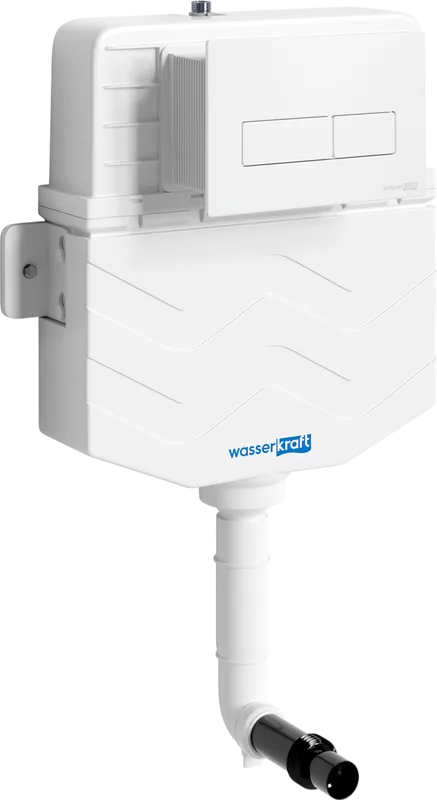 Смывной бачок скрытого монтажа Wasserkraft Aller 10TLT.031.ME.WM03, с кнопкой смыва матовой белой Sancos — официальный сайт