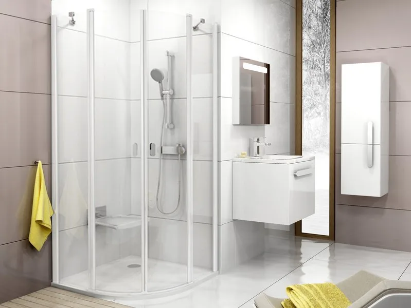 Душевой уголок Ravak Chrome CSKK4-90 Transparent, профиль белый Sancos — официальный сайт