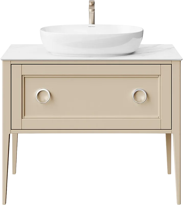 Тумба под раковину без столешницы KERAMA MARAZZI Plaza Classic Neo 100 напольная, капучино матовая Sancos — официальный сайт