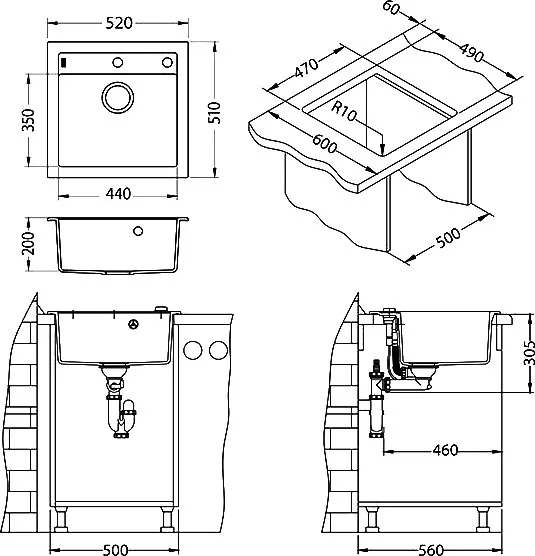 Мойка кухонная Alveus Formic Granital 20 arctic Sancos — официальный сайт