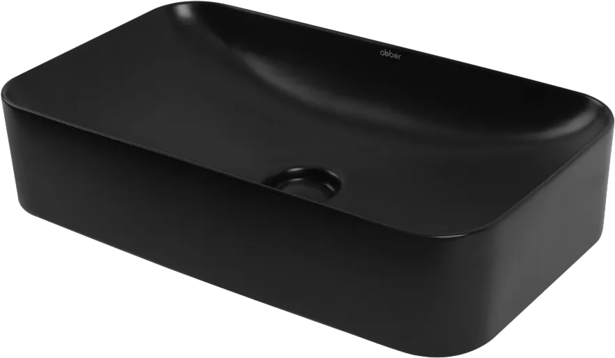Накладная раковина Abber Rechteck AC2204MB матовая черная Sancos — официальный сайт