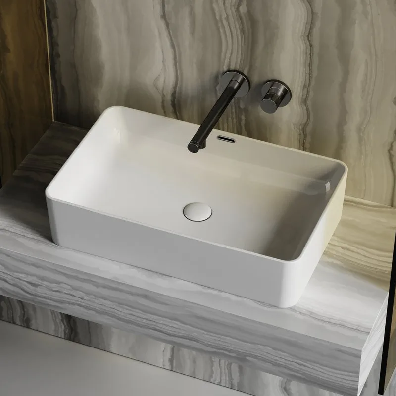 Накладная раковина Ceramicanova Element CN6065 белая глянцевая Sancos — официальный сайт