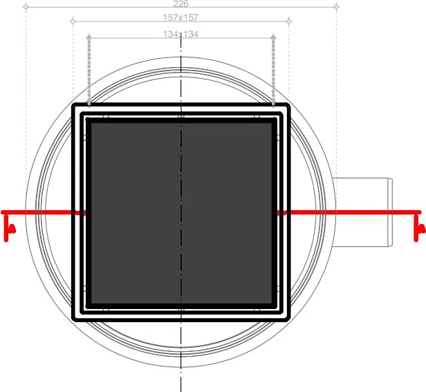 Душевой трап Pestan Confluo Standard Black Glass 1, 15x15 Sancos — официальный сайт