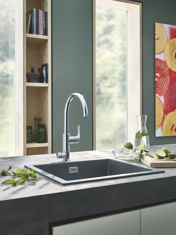 Смеситель для кухни Grohe Blue 30383000 с функцией фильтрации, хром Sancos — официальный сайт