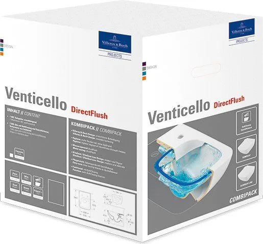 Унитаз подвесной Villeroy & Boch Venticello 4611RS01 Sancos — официальный сайт