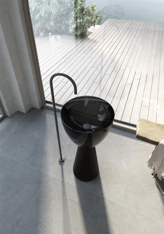 Раковина Abber Kristall AT2703Onyx-Black черная, черная матовая Sancos — официальный сайт