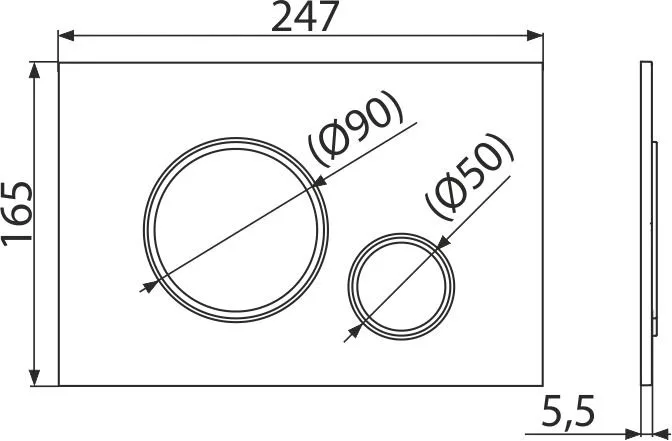 Кнопка смыва AlcaPlast Thin THIN M775 белый / золото Sancos — официальный сайт
