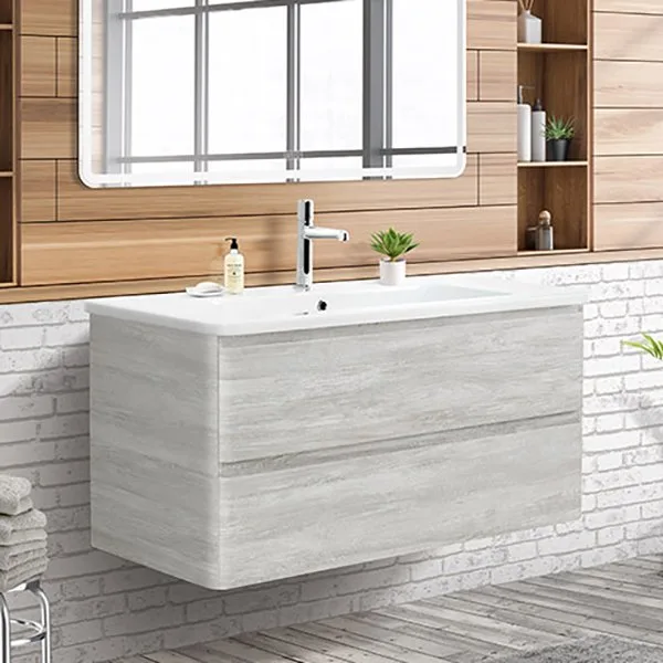 Тумба под раковину без столешницы BelBagno Albano-Cer 105 подвесная, rovere vintage bianco Sancos — официальный сайт
