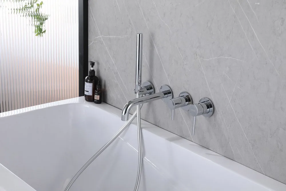 Встраиваемый смеситель для ванны Abber Wasser Kreis AF8130, С ВНУТРЕННЕЙ ЧАСТЬЮ, хром Sancos — официальный сайт