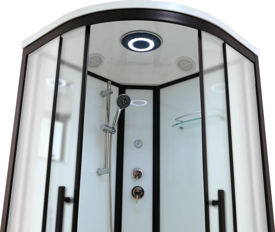 Душевая кабина Timo Standart T-6601BF Black Fabric с низким поддоном, профиль черный Sancos — официальный сайт