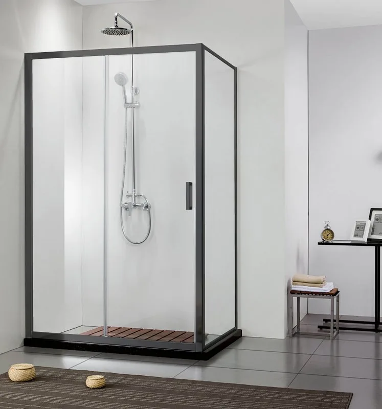 Душевая дверь в нишу AQUATEK AQ ARI RA 10020BL 100 см, профиль черный матовый Sancos — официальный сайт