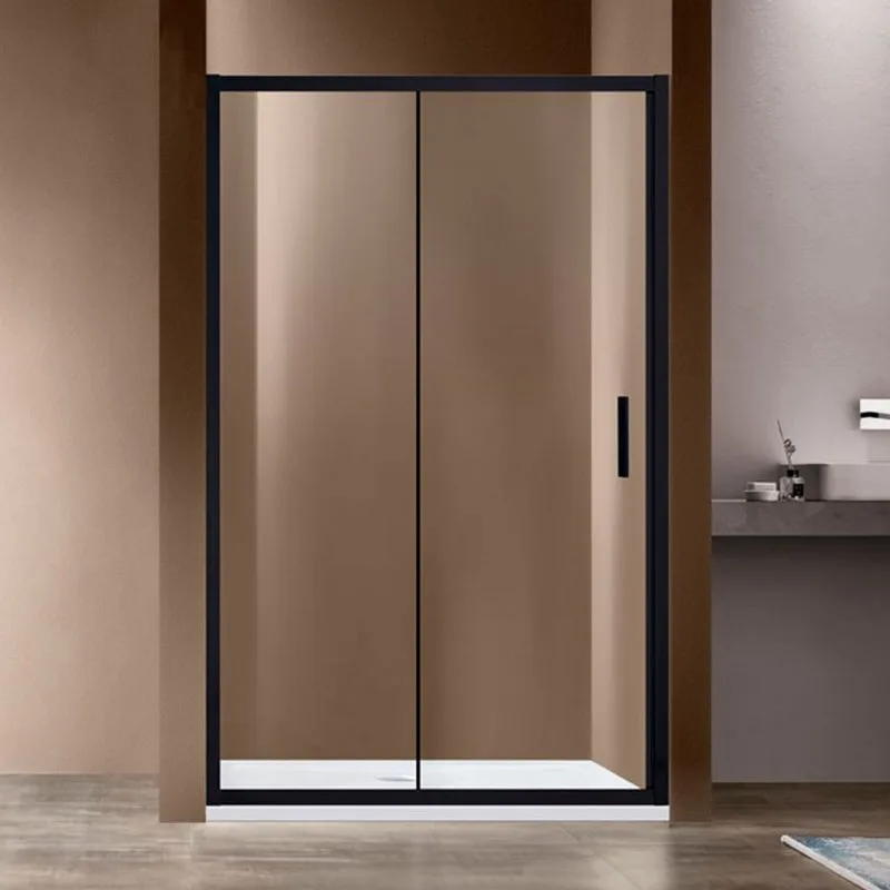 Душевая дверь в нишу Vincea Garda VDS-1G140CLB 140 см, профиль черный, стекло прозрачное Sancos — официальный сайт