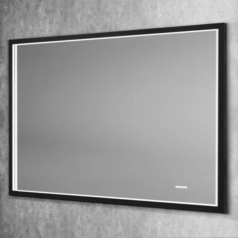Зеркало Art&Max Aversa 90х65 черное, с LED-подсветкой, 6000К Sancos — официальный сайт