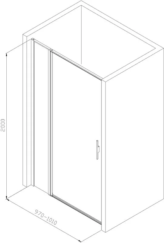 Душевая дверь в нишу Allen Brau Priority 3.31028.00 100 см, профиль хром, стекло прозрачное Optiwhit Sancos — официальный сайт