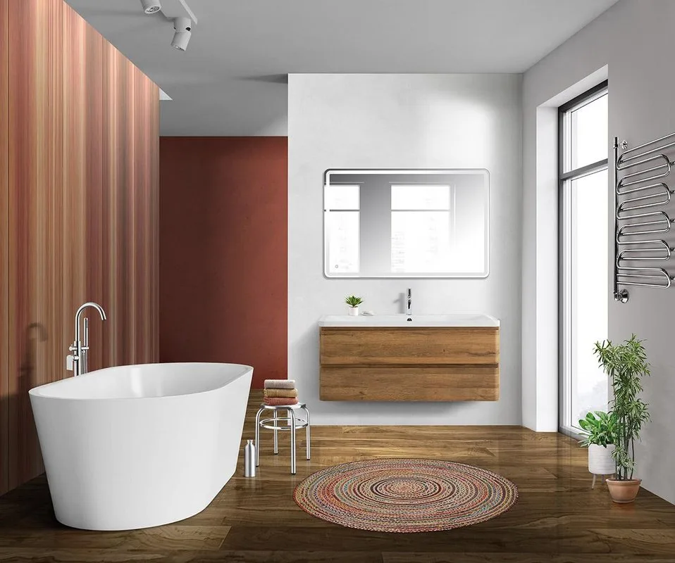 Тумба под раковину без столешницы BelBagno Albano 120 подвесная, rovere rustico Sancos — официальный сайт