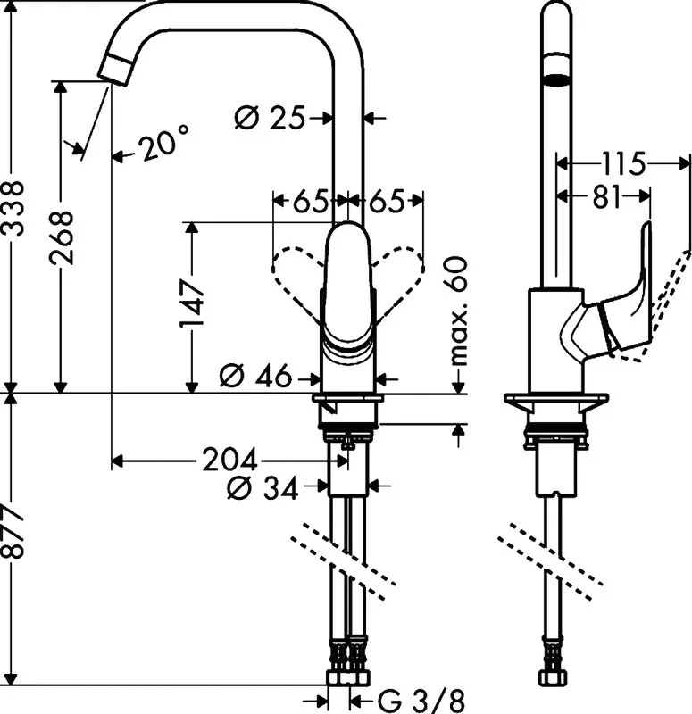 Смеситель для кухни Hansgrohe Focus 31820800 Sancos — официальный сайт