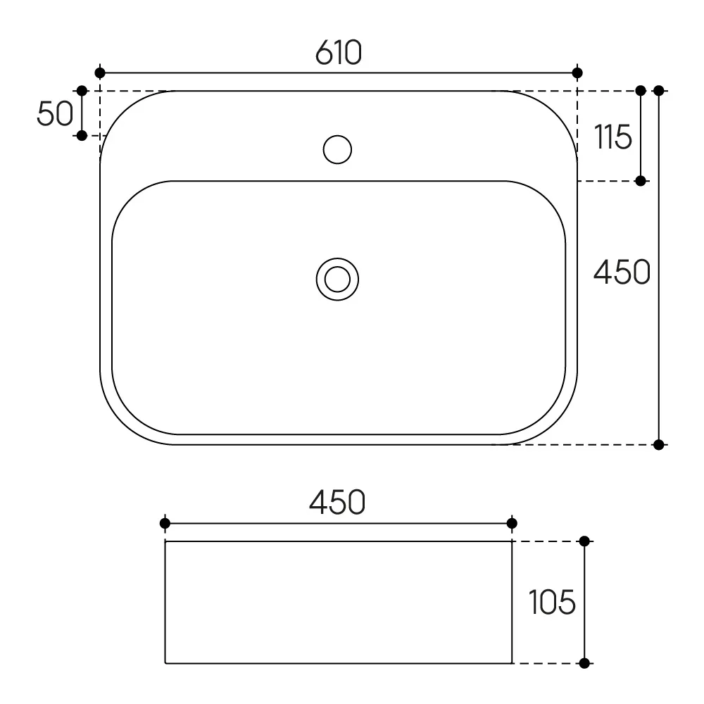Накладная раковина Aqueduto Espiral ESP0710 61 см белый глянцевый Sancos — официальный сайт
