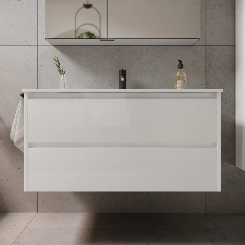 Тумба с раковиной Sancos Libra 100 см белый глянец Sancos — официальный сайт