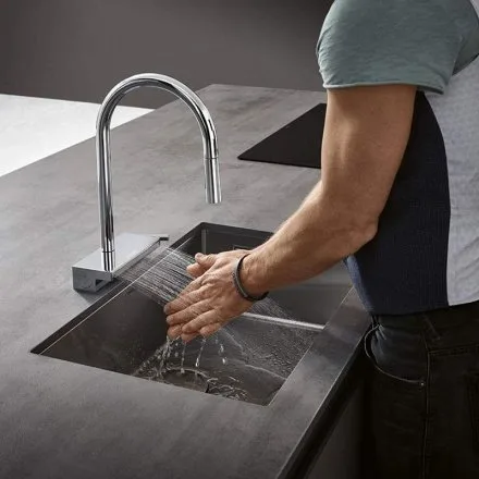 Смеситель для кухни Hansgrohe Aquno Select M81 Aquno Select M81 73831000 хром Sancos — официальный сайт