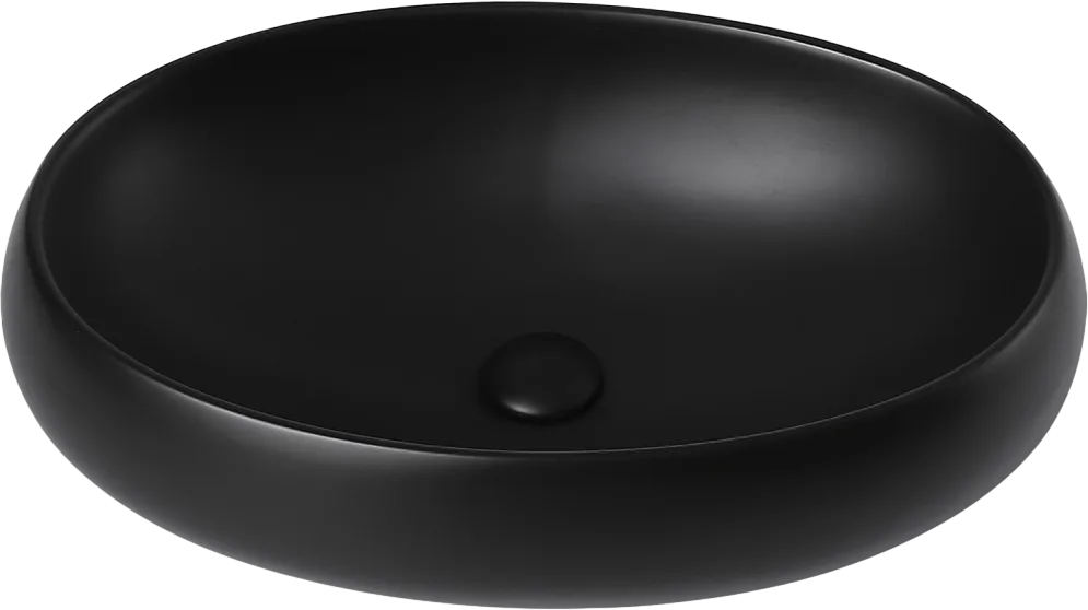 Накладная раковина Abber Bequem AC2102MB матовая черная Sancos — официальный сайт