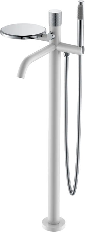 Напольный смеситель для ванны с душем Boheme Stick 129-WCR.2, white touch chrome Sancos — официальный сайт