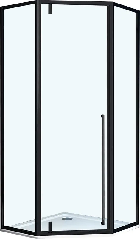 Душевой уголок Vincea Penta VSP-3P100CLB 100x100, профиль чёрный, стекло прозрачное Sancos — официальный сайт