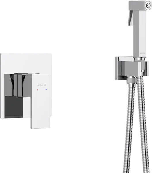 Гигиенический душ AQUATEK Либра AQ1619CR со смесителем, С ВНУТРЕННЕЙ ЧАСТЬЮ, хром Sancos — Оригинал