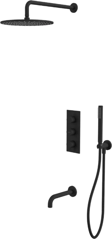Душевой комплект WHITECROSS Y YSET11BL, С ВНУТРЕННЕЙ ЧАСТЬЮ, черный Sancos — официальный сайт