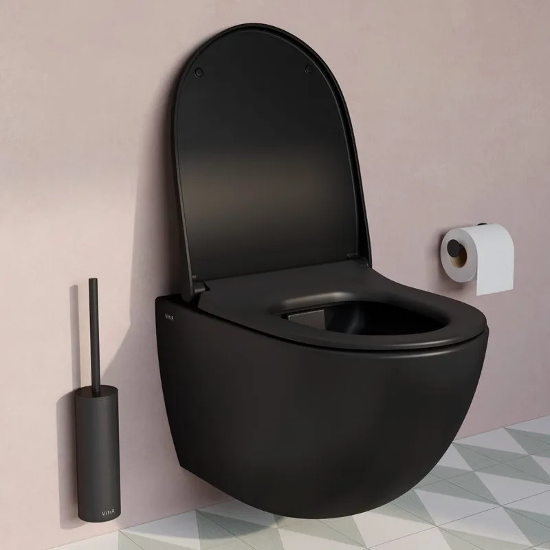 Крышка-сиденье VitrA Sento 120-483-009 с микролифтом, матовая черная Sancos — официальный сайт