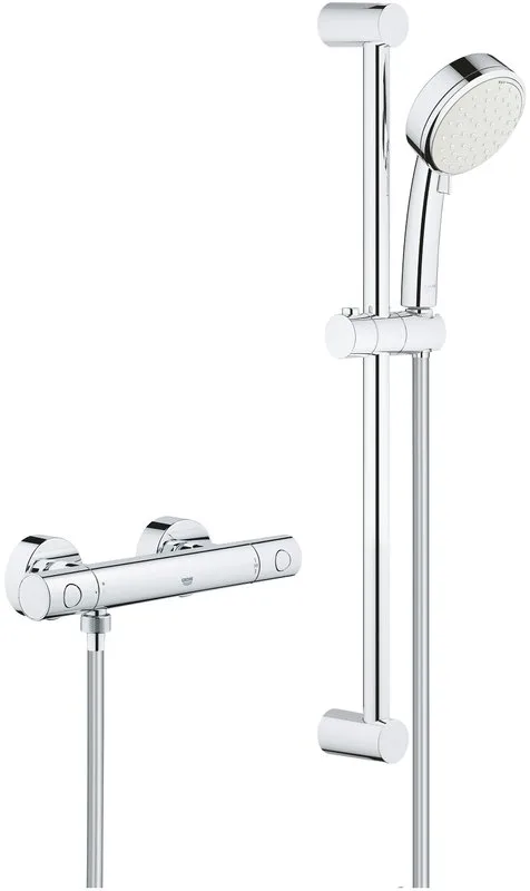 Термостатический смеситель Grohe Grohtherm 800 Cosmopolitan 34768000 с душевым гарнитуром Sancos — официальный сайт