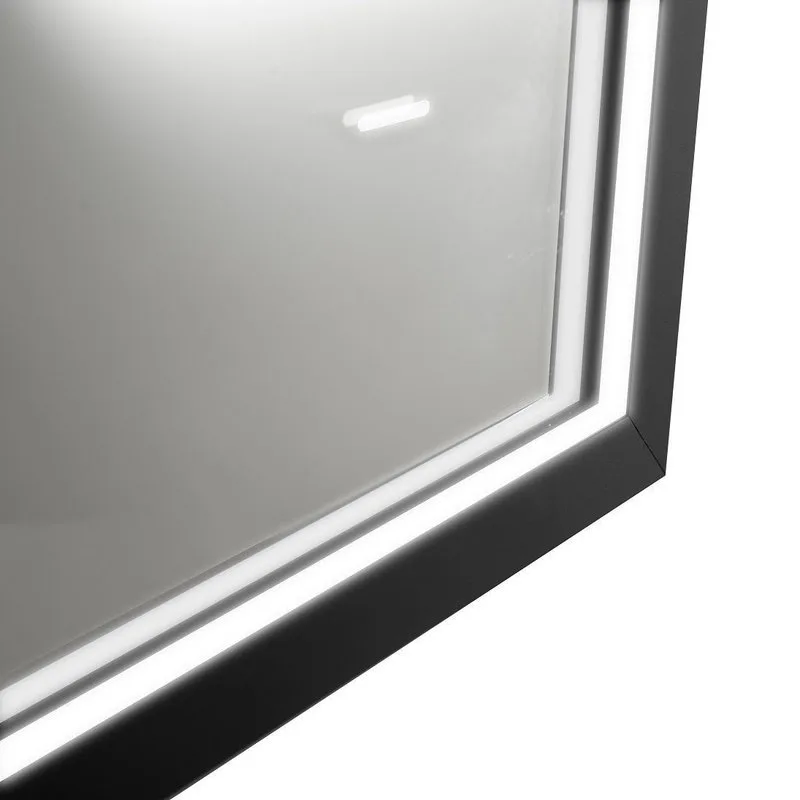 Зеркало Art&Max Aversa 90х65 черное, с LED-подсветкой, 6000К Sancos — официальный сайт