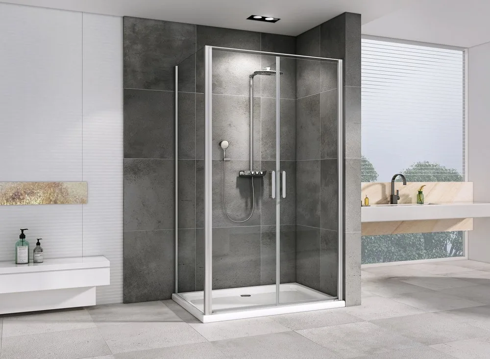 Душевой уголок Abber Sonnenstrand AG04100C-S100 100x100, профиль хром, стекло прозрачное Sancos — официальный сайт