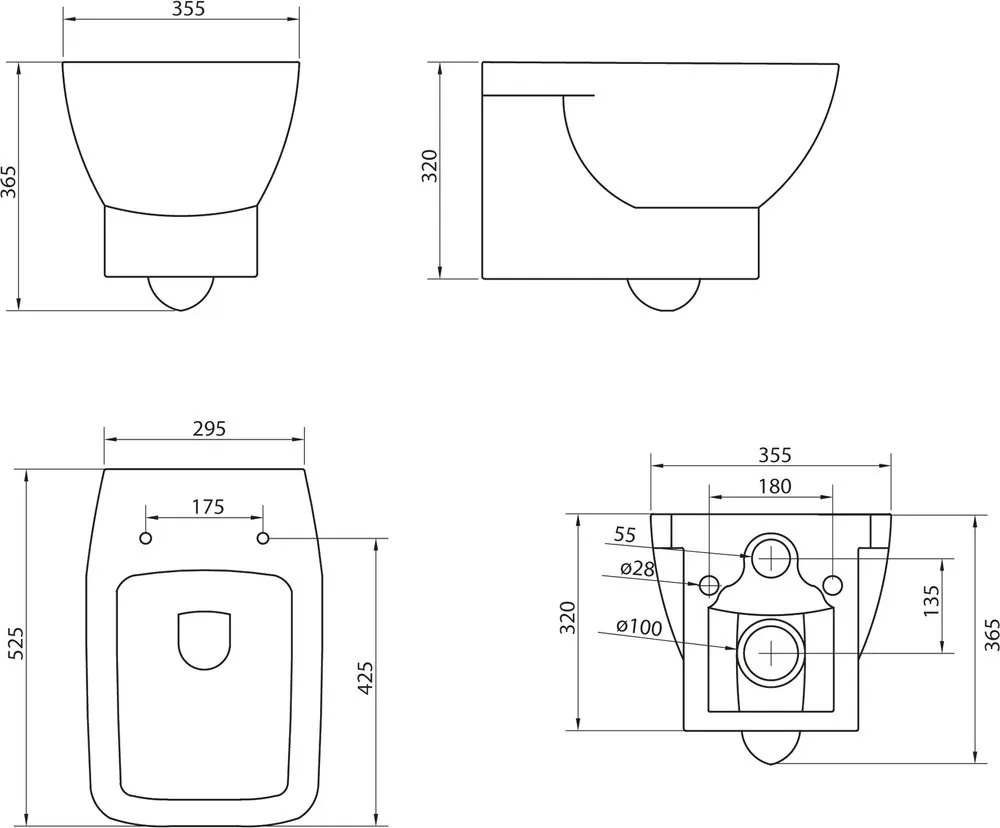 Чаша для унитаза подвесного BelBagno Lago BB128CH Sancos — официальный сайт