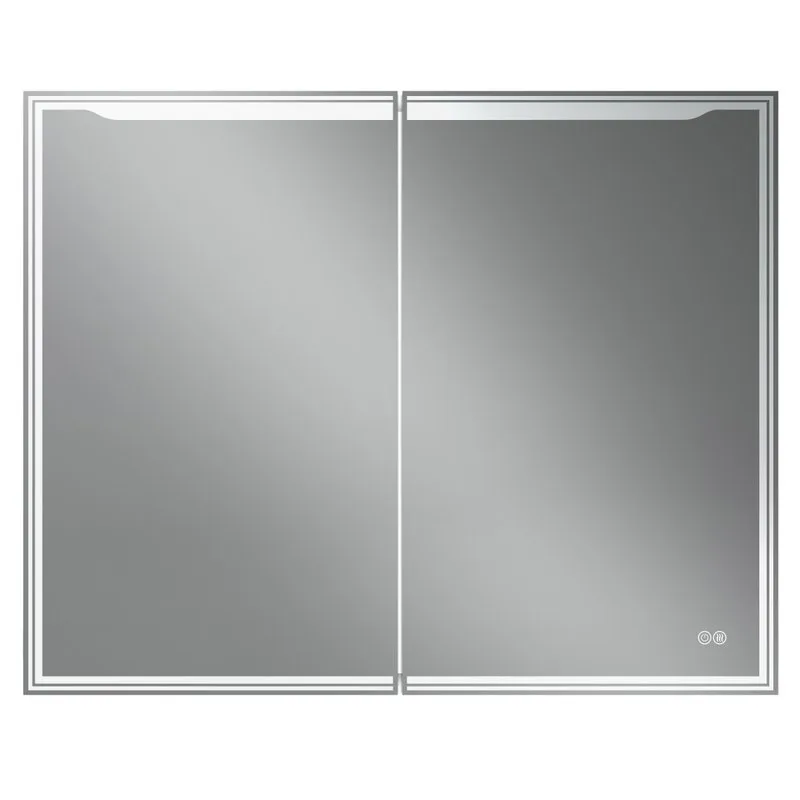 Зеркало-шкаф Art&Max Merano 100х80 белое, с LED-подсветкой, 6000К Sancos — официальный сайт