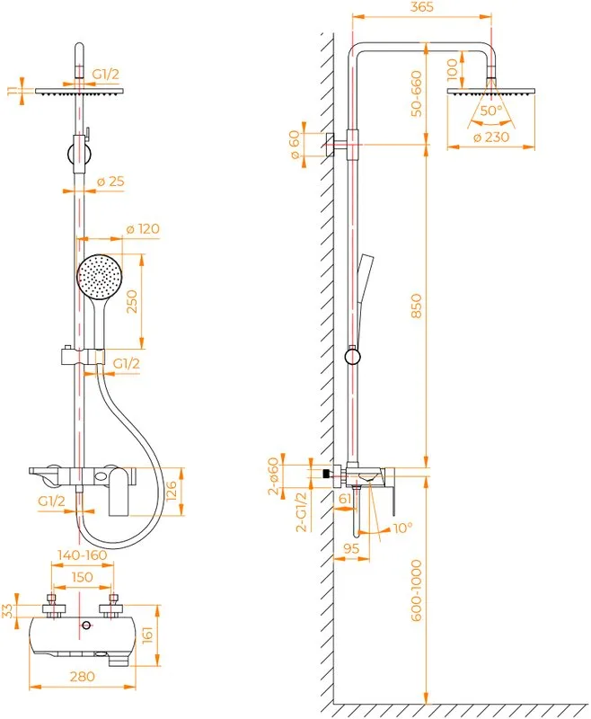 Душевая стойка RGW Shower Panels SP-33, хром Sancos — официальный сайт