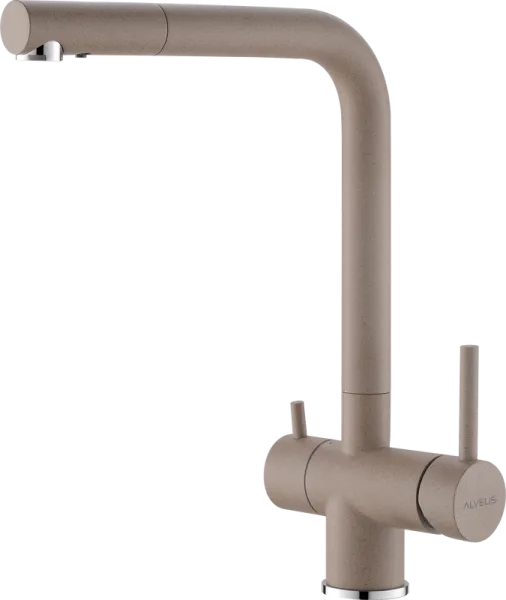 Смеситель для кухни Alveus Aquila 1139807 бежевый Sancos — Оригинал