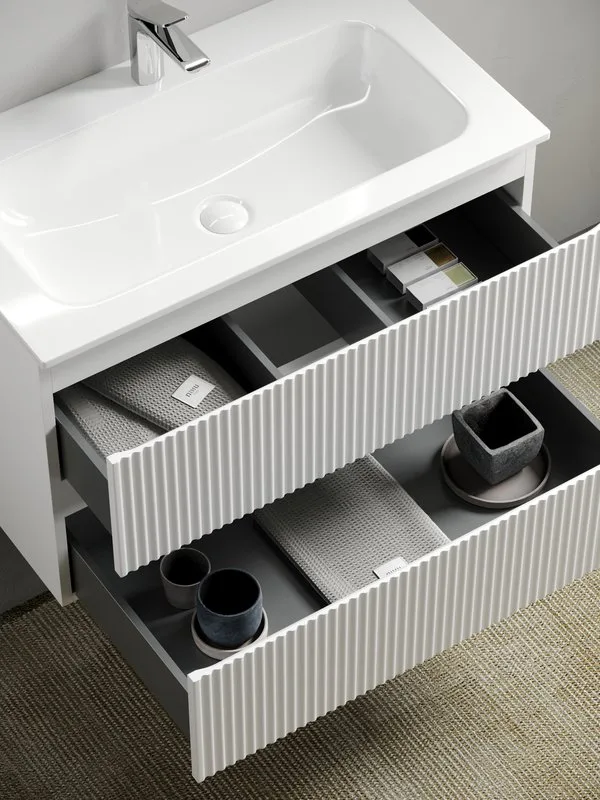 Тумба с раковиной Sancos Snob R 80 см, bianco Sancos — официальный сайт