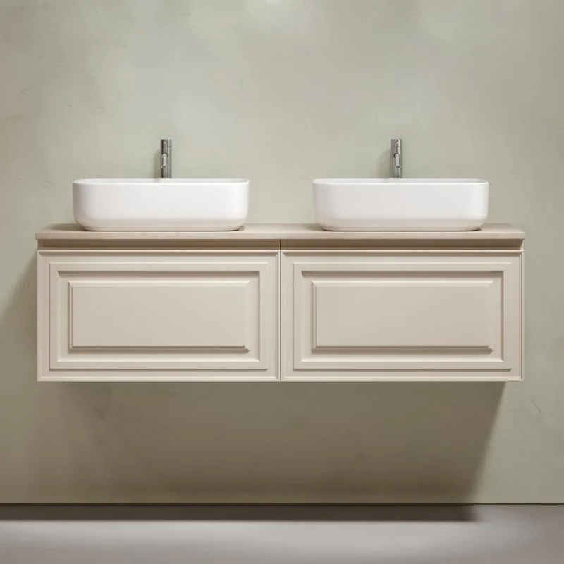 Тумба с раковиной Sancos Very 140 beige soft, столешница бежевая TT140A2X, раковина CN5043 Sancos — официальный сайт