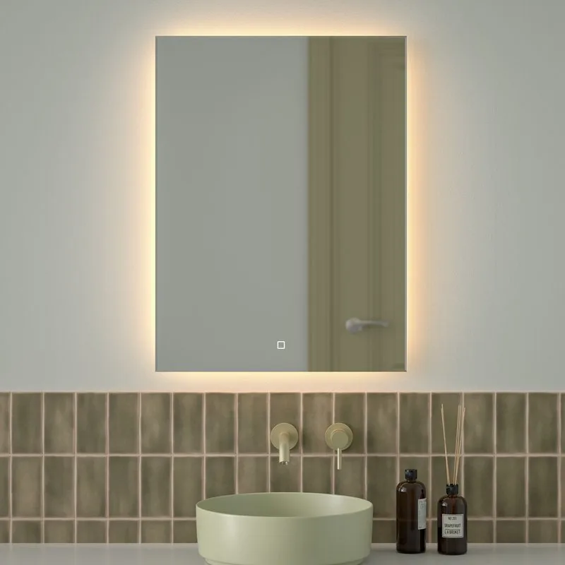 Зеркало Defesto Glow DF 2517S 60х80 с LED-подсветкой, 3000 K, сенсорный выключатель