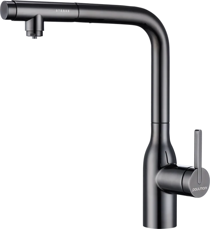 Смеситель для кухни Paulmark Viper Vi213105-GB глянцевый черный Sancos — официальный сайт