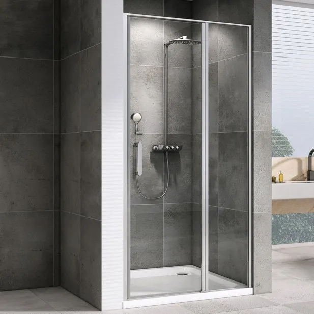 Душевая дверь в нишу Abber Sonnenstrand AG04140S 140 см, профиль хром, стекло прозрачное Sancos — официальный сайт