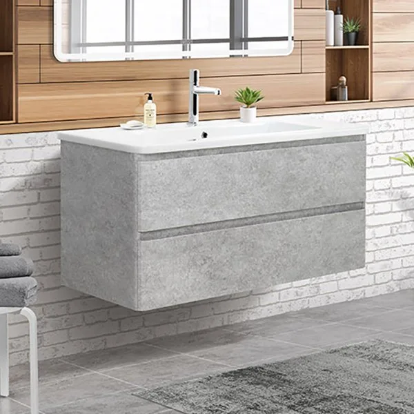 Тумба под раковину без столешницы BelBagno Albano-Cer 105 подвесная, cemento verona grigio Sancos — официальный сайт