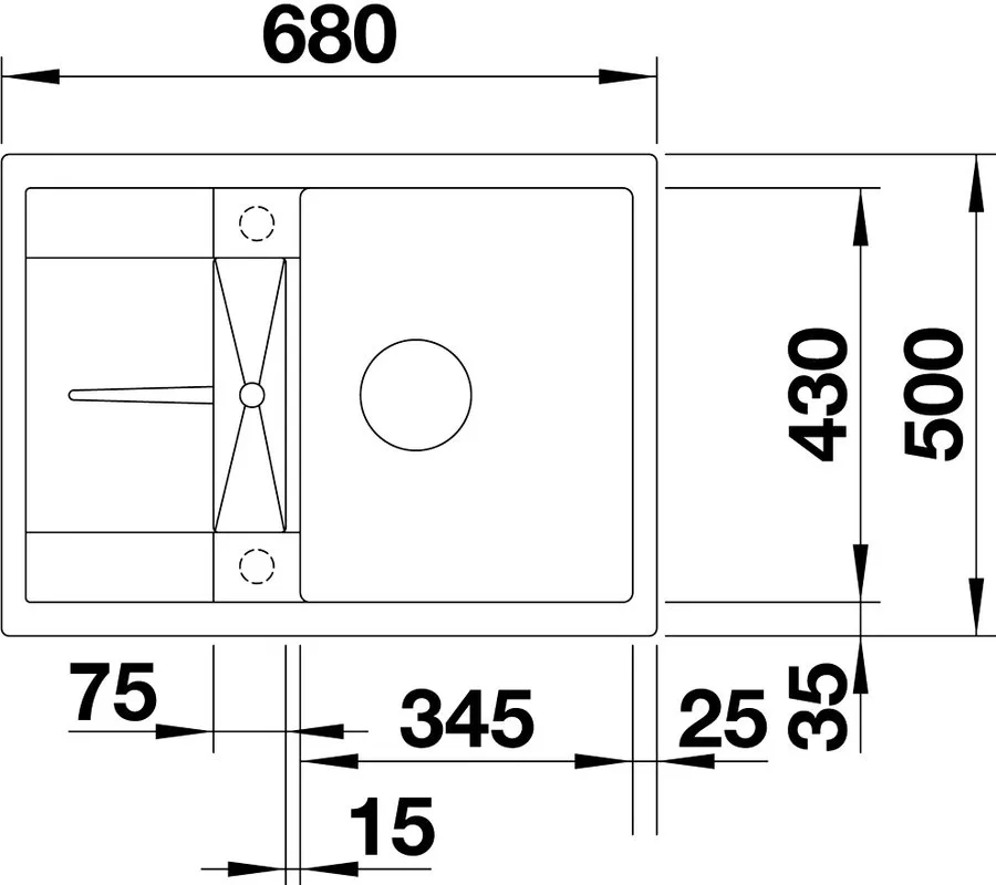 Мойка кухонная Blanco Metra 45S Compact 519576 белая Sancos — официальный сайт
