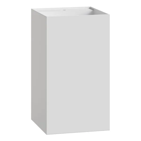 Раковина Boheme Cube 802-MW Corian 48х48х85 Matt white, напольная Sancos — Оригинал