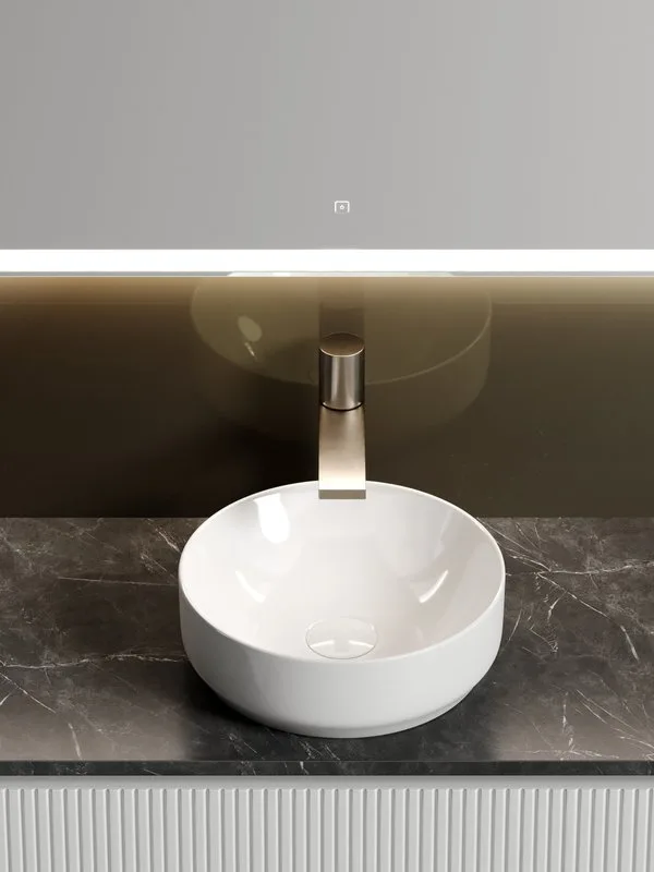 Тумба с раковиной Sancos Snob T 100 см, bianco, столешница черный мрамор, раковина CN6005 Sancos — официальный сайт