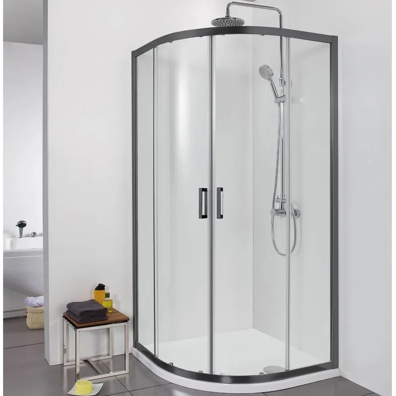 Душевой уголок AQUATEK AQ ARI RO 08020BL 80х80 см, профиль черный, стекло прозрачное Sancos — официальный сайт