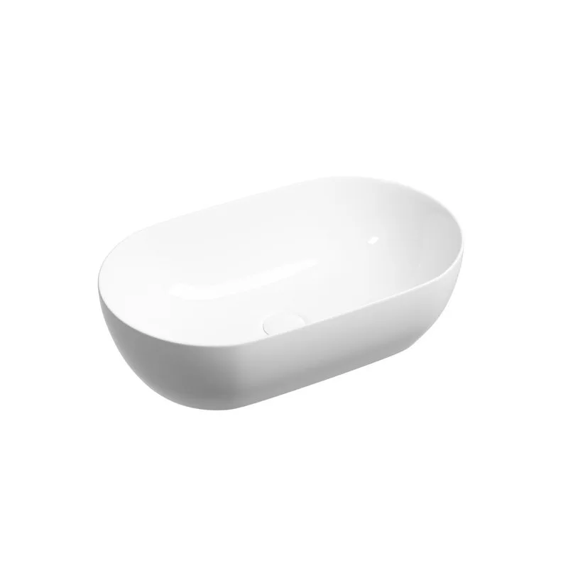 Раковина накладная Ceramicanova Twist овальная 50 см цвет белый CN12001 Sancos — официальный сайт