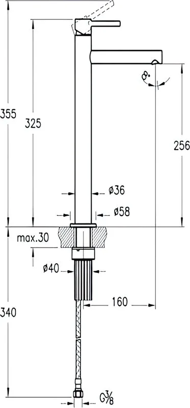Смеситель для раковины VitrA Origin A4255836WTC матовый черный Sancos — официальный сайт